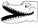 Crocodile Mask Printable Template Alligator Face Halloween Masks Colouring Print Calendar sketch template