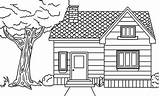 Coloring House Pages Houses Village Colouring Drawing Color Print Dream Easy Simple Choose Board Only sketch template