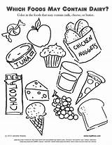 Coloring Food Dairy Pages Library Clipart Colouring Unhealthy Healthy sketch template