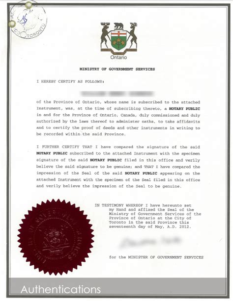 Notarial Certificate Canadian Notary Block Example Certified True Copy