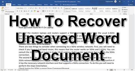 recover unsaved word document easypcmod