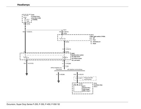 ford  headlight wiring diagram  wiring diagram sample