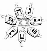 Hanukkah Pages Coloring Printable Color Chanukah Symbols sketch template