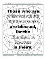 Persecuted Beatitudes Blessed Sundayschoolzone Bible Headband Sheets Verse sketch template