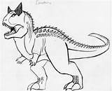 Coloring Carnotaurus Jurassic Da Colorare Indominus Rex Printable Print Park Clipart Coloringhome sketch template