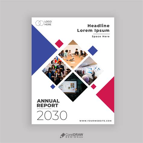 business annual report cover page template   vect vrogueco