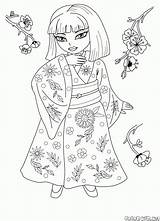 Colorkid Giappone Principessa Piccole Principesse Princesse Prinzessin Coloriages sketch template