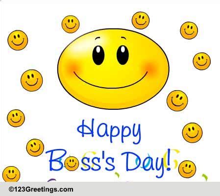 bosss day smiles  wishes  happy bosss day ecards