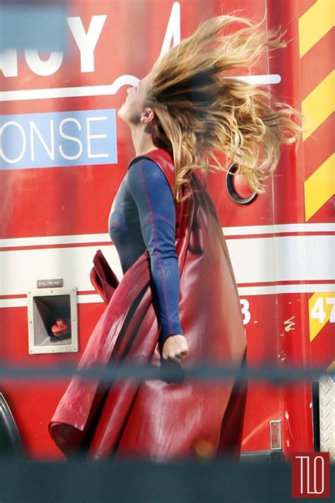 Melissa Benoist On The Set Of Supergirl Tom Lorenzo