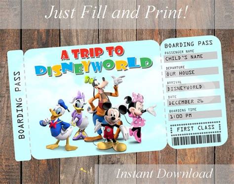 printable ticket  disneyworlddisneyland  kirstenskreation