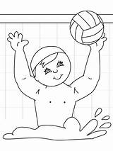 Waterpolo Sporturi Colorat Pagini Inclusiv Coloringpagebook sketch template