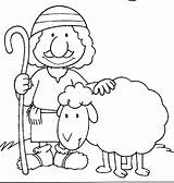 Coloring Shepherd Sheep Good Preschool Pages Printable Getcolorings Color sketch template