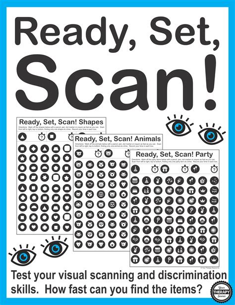visual scanning exercises ready set scan level   therapy
