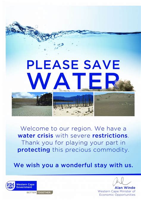 An Appeal To Save Water Western Cape Government