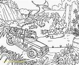 Jurassic Coloring Lego Park Pages Drawing Jeep Color Printable Safari Dinosaur Kids Rex Jungle Car Volcano Realistic Dinosaurs Getcolorings Print sketch template
