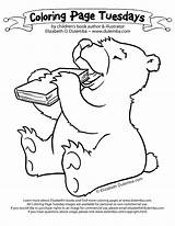 Book Bear Eating Coloring Tuesday Pages Dulemba Suppose Enjoy Title Than Way There Good Do sketch template