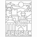 Jerusalem Coloring Palestine Pages Color Crafts Board Sand Hanukkah Choose sketch template