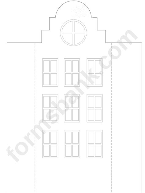 papercraft template paper house luminary template