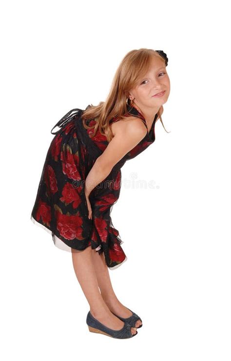 Girl Bending Forward Stock Image Image Of Bare Model 20879337