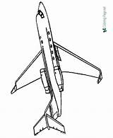 Coloring Pages Airplane Prop Airplanes sketch template
