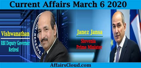 top 20 current affairs on march 6 2020