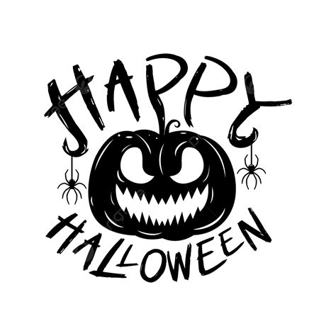 happy halloween logo happy halloween logo silhouette png  vector