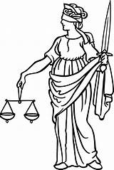 Justice Scales Drawing System Roman Easy Lady sketch template