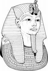 Mask Coloring Death Tutankhamun Pages Categories sketch template