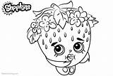Coloring Strawberry Kiss Pages Shopkins Printable Kids sketch template