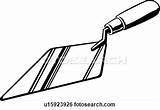 Trowel Drawing Paintingvalley Clipart sketch template