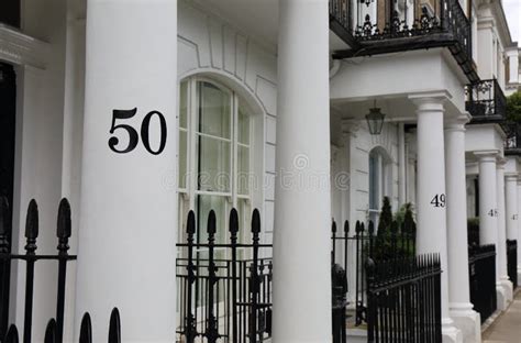 sequentially numbered houses stock photo image  sequential white