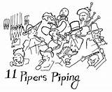 Pipers Piping Christmas Days Twelve Absurd Why Don Know They sketch template