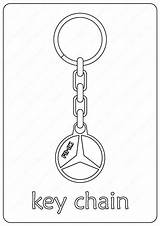 Coloringoo Keychains Keyhole sketch template