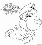 Mario Yoshi Pages Coloring Super Odyssey Nintendo Printable Entitlementtrap sketch template