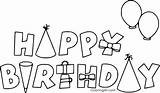 Birthday Happy Coloring Pages Doodle sketch template