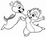 Coloring Pages Disney Cartoon Chip Color Kids sketch template