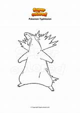 Typhlosion Coloring Supercolored Colorare Clawitzer Immagine sketch template