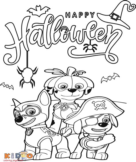 paw patrol halloween coloring pages  print kids coloring pages