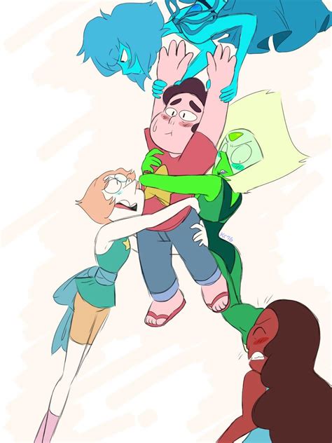 pearl connie lapis and peridot all fighting over steven by