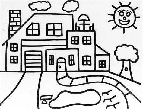 house coloring pictures  print coloring pages