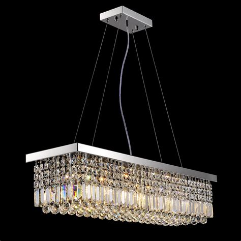 rectangular crystal raindrop chandelier dining room sofary lighting