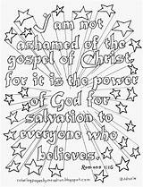 Romans Christian Gospel Salvation Ashamed Psalms Psalm Encouraging Coloringpagesbymradron Adron Getcolorings Coloringhome sketch template