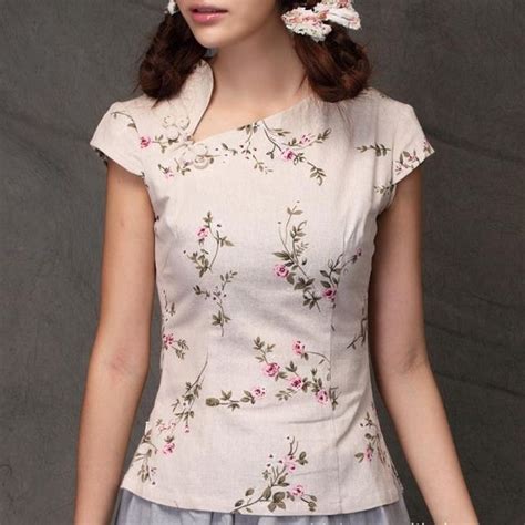 floral traditional chinese cheongsam top chinese clothing clothes