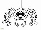 Spider Coloring Pages Halloween Cute Printable Kids Ghost Girl Iron Fly Guy Minecraft Print Color Scary Drawing Spiders Big Eyes sketch template