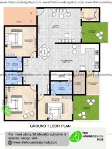 simple modern bhk floor plan ideas  india  house design hub