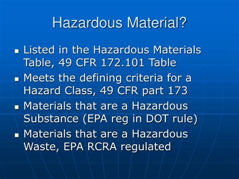 hazardous material powerpoint    id