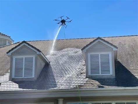 roof cleaning time lapse lucid  cleaning drone youtube