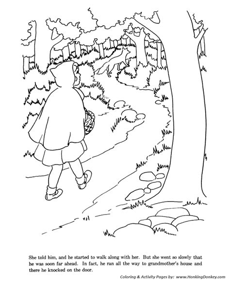 red riding hood coloring page