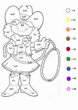 Coloring Color Worksheet Printable Kids Math Cowgirl Numbers Number Pages Ecoloringpage Girl Worksheets sketch template
