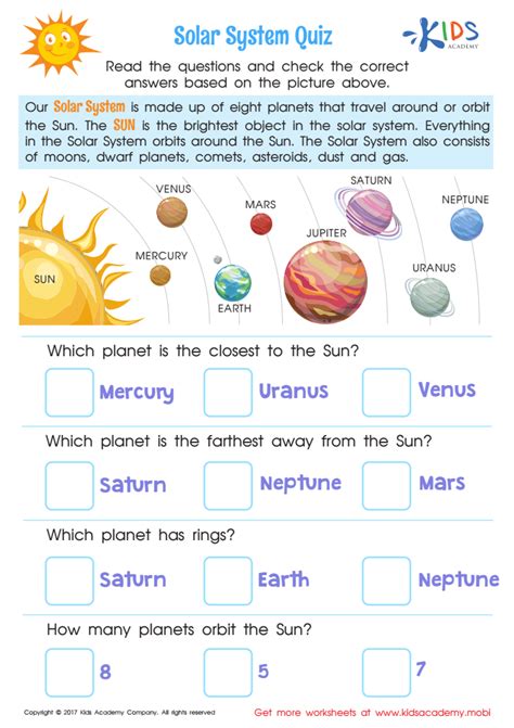 solar system worksheets  learning solar system worksheets